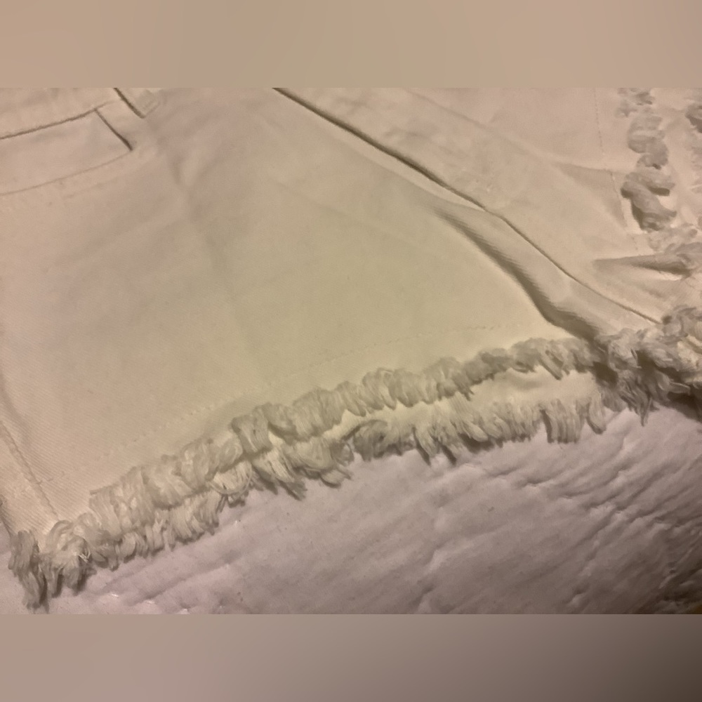 New Nasty Gal Raw Hem Denim Cheeky Shorts - Picture 5 of 6